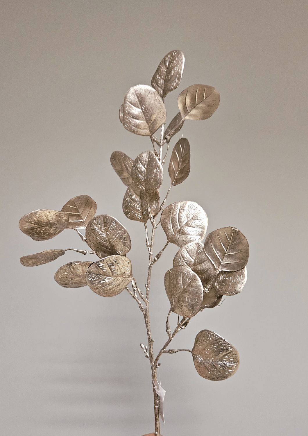 Artificial branch eucalyptus, 61 cm, champagne-camelie