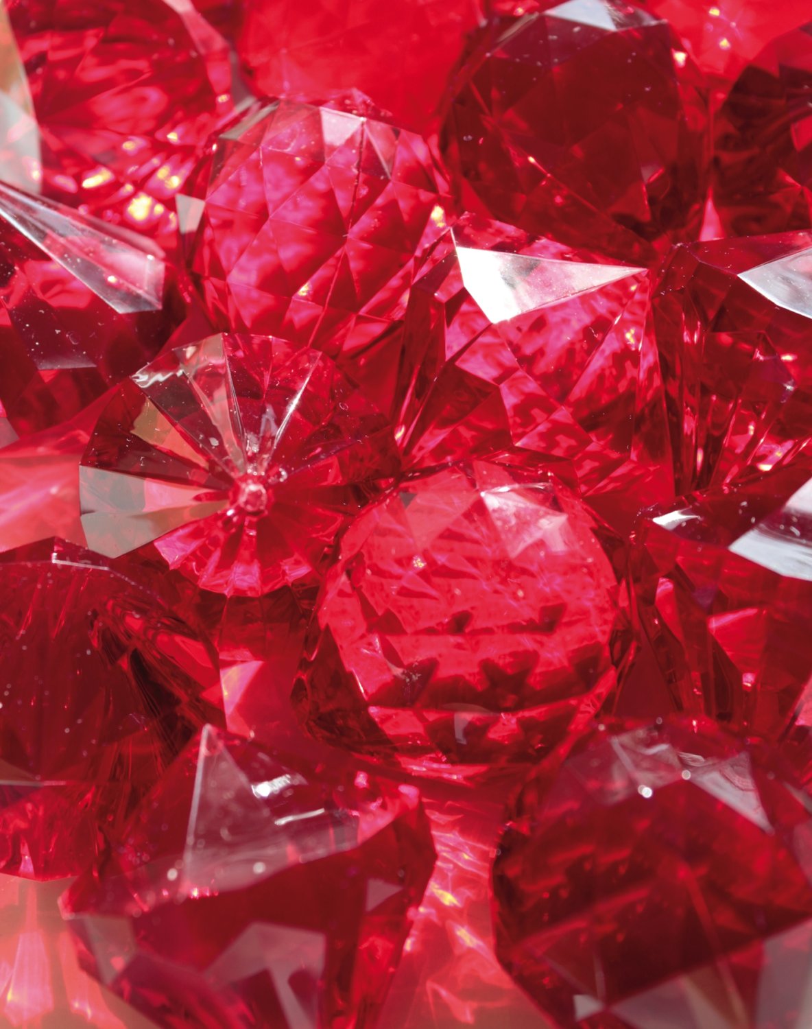 Deko Diamanten / -kugeln, 1 Farbton, 4 cm, rot