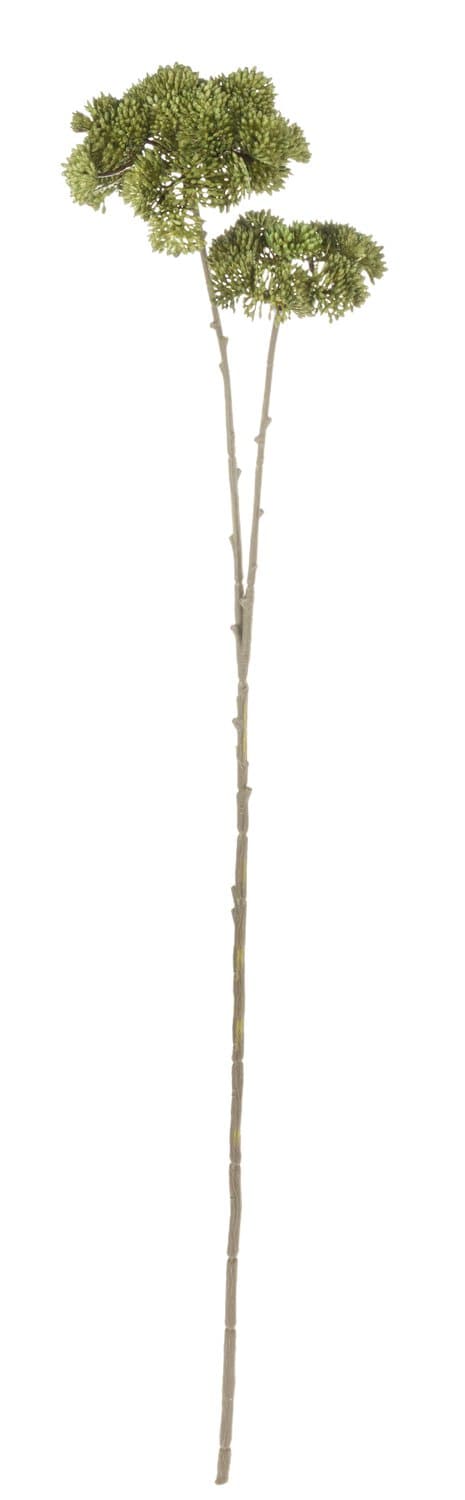 Fake sedum branch "Vintage", 70 cm, green