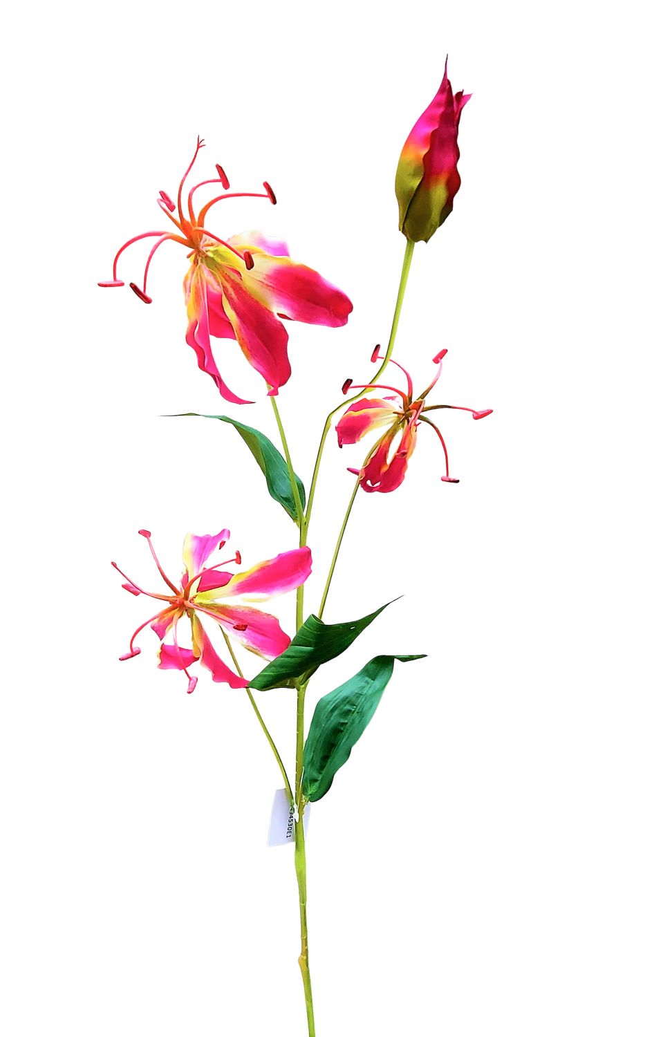 Kunstblume Gloriosa Rothschildiana, 82 cm, rosa-gelb