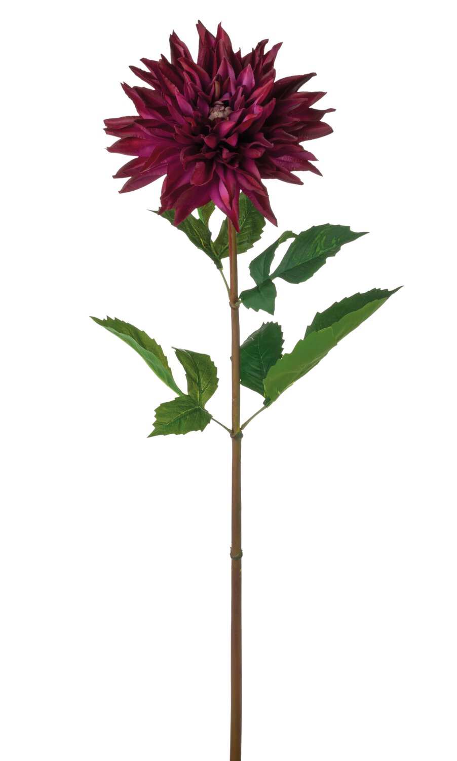 Kunstblume Dahlie, 74 cm, rot-schwarz