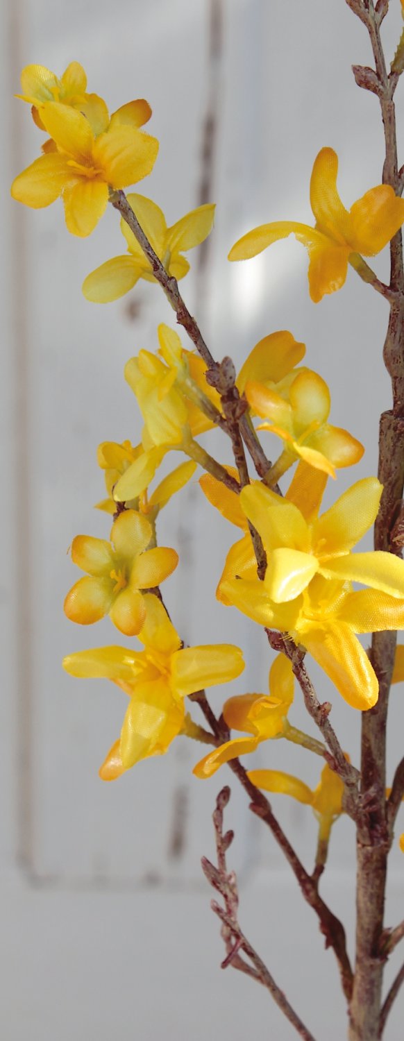 Künstlicher Forsythienzweig, 45 cm, gelb