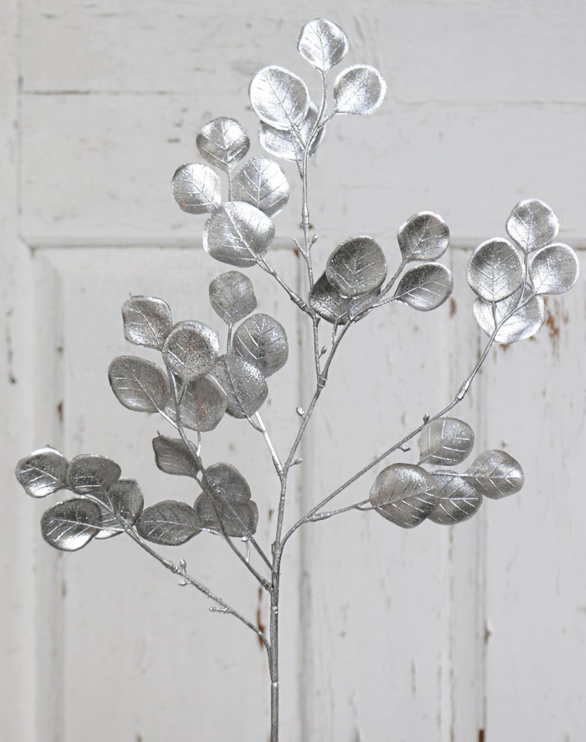Künstlicher Silberblattzweig, 68 cm, silber