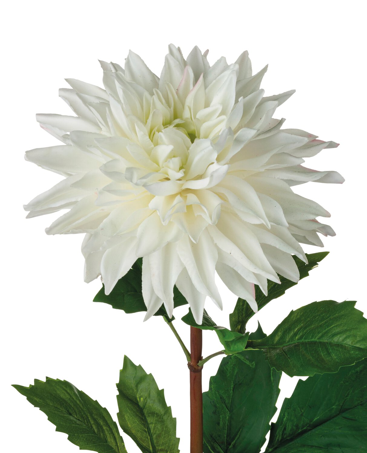 Artificial dahlia flower, 74 cm, cream-white