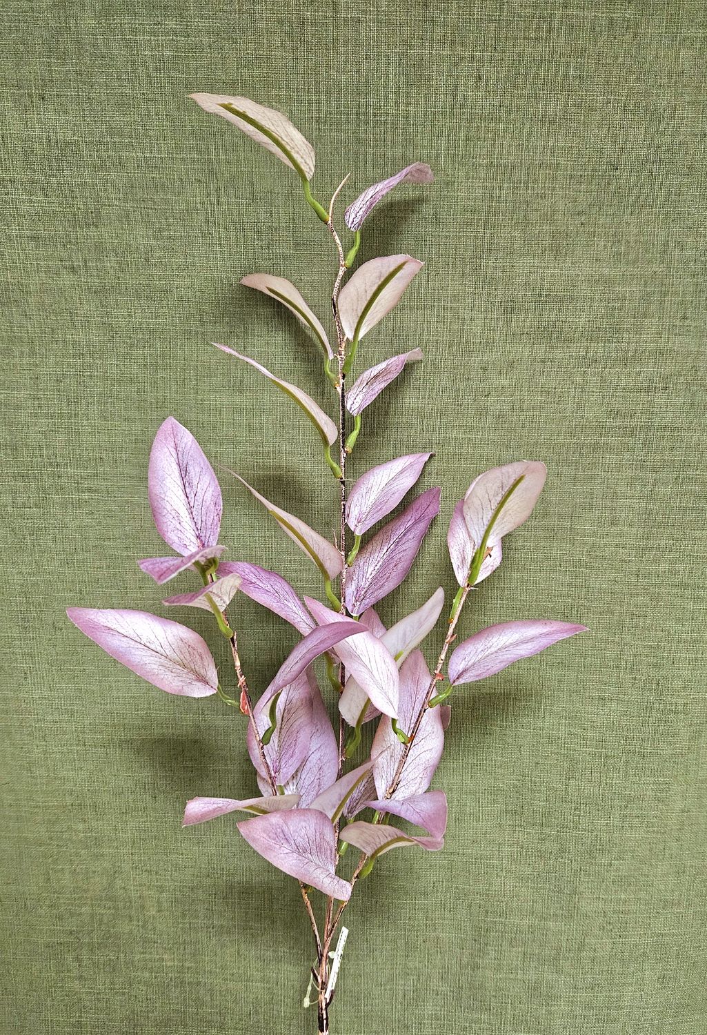 Eukalyptus Kunstzweig, 98 cm, Soft Feel, grün-rosa