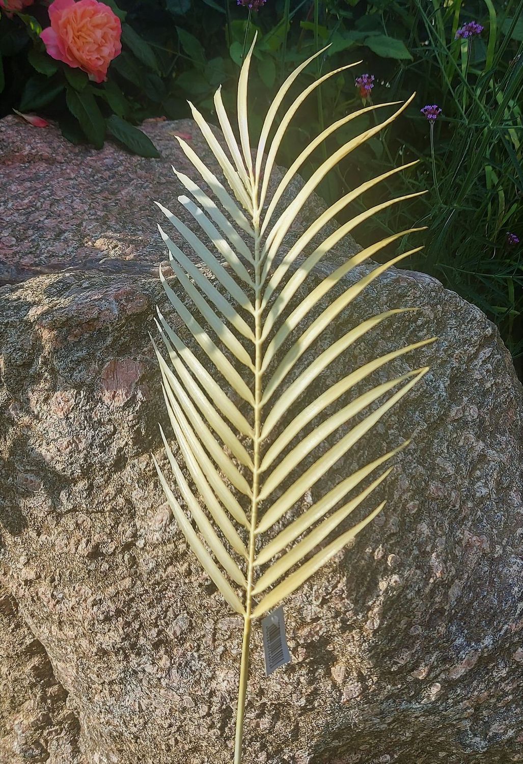 Hoja de palmera artificial, 81 cm, amarillo-crema Hoja de palmera artificial, 81 cm, amarillo-crema