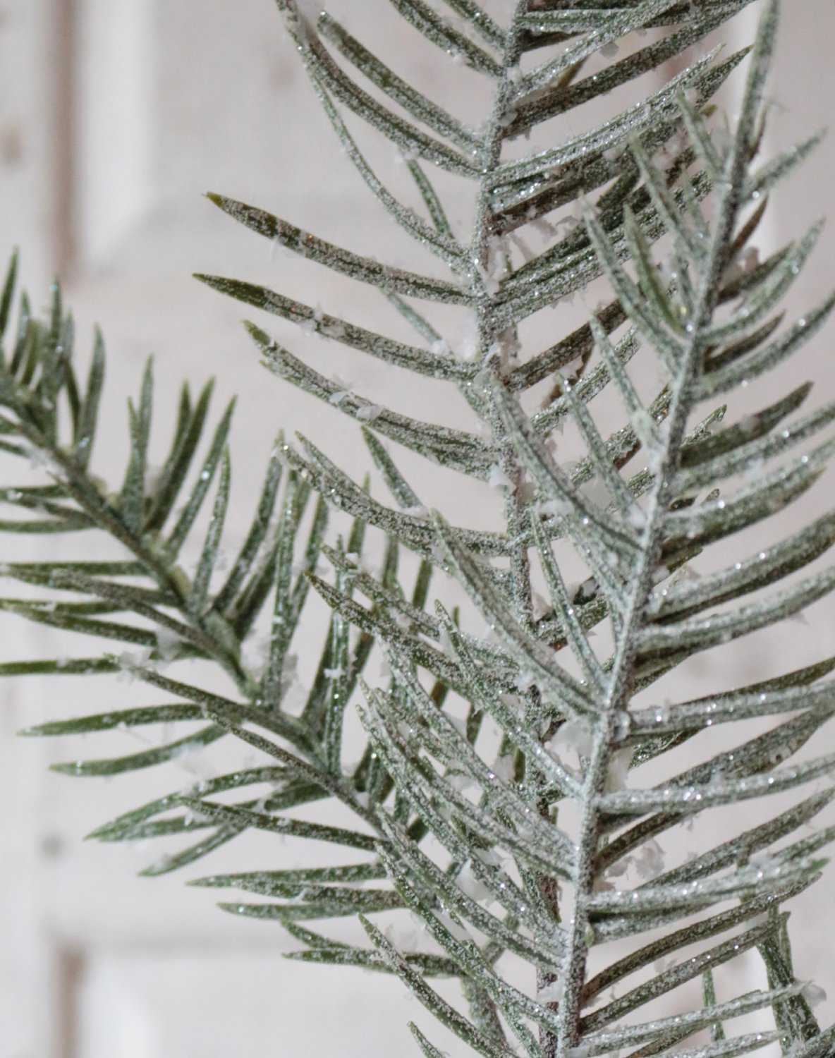 Faux cypress branch, 75 cm, frosted green