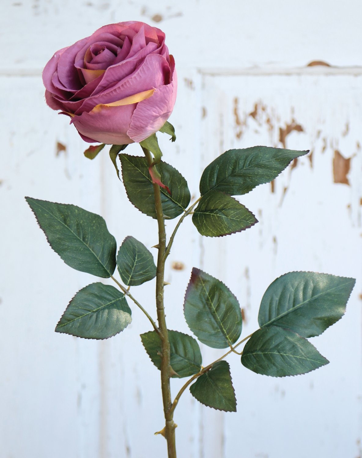 Künstliche Rose, 90 cm, hellviolett-dunkelviolett