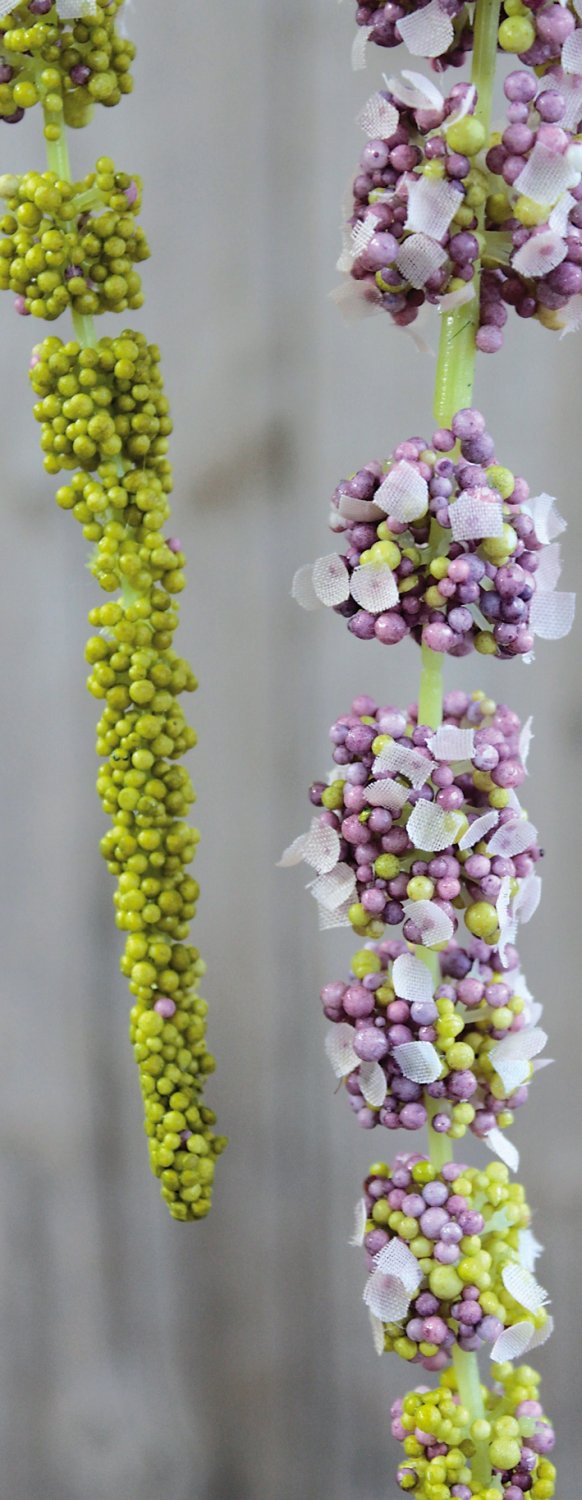 Künstlicher Amaranthus Zweig, 70 cm (105 cm), violett-grün