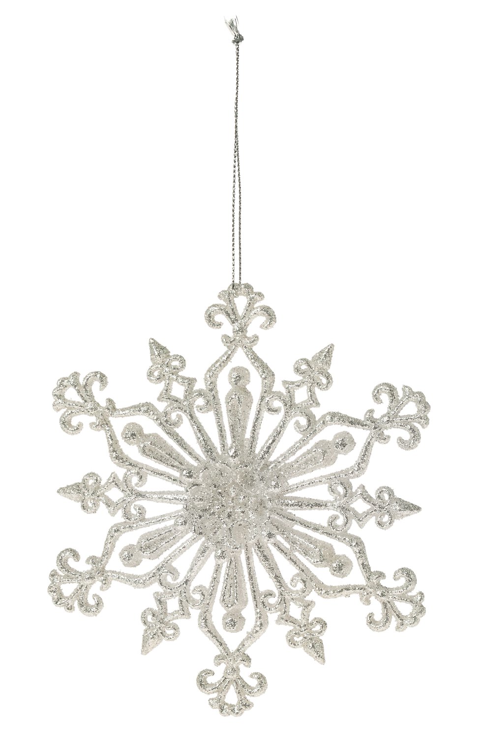 Cristallo di ghiaccio decorativo in acrilico, 2 pezzi, Ø 13 cm, argento