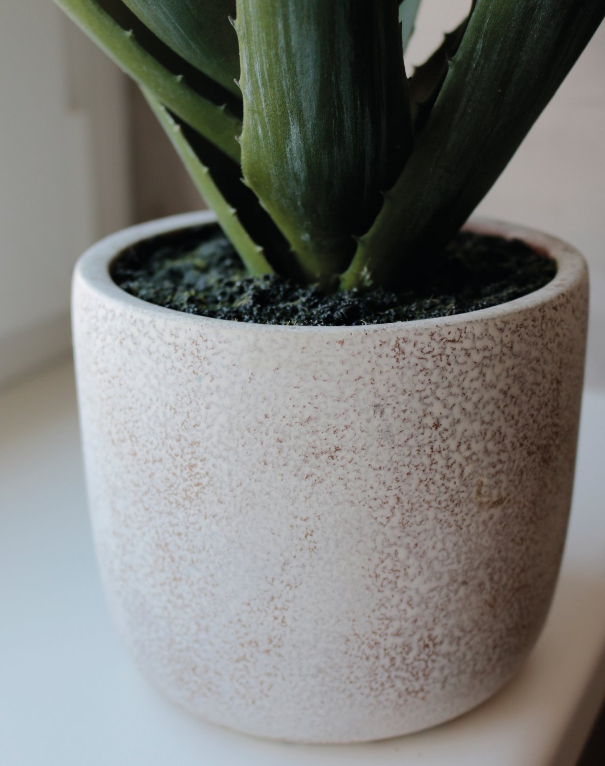 Künstliche Aloe, getopft, 43 cm, grün