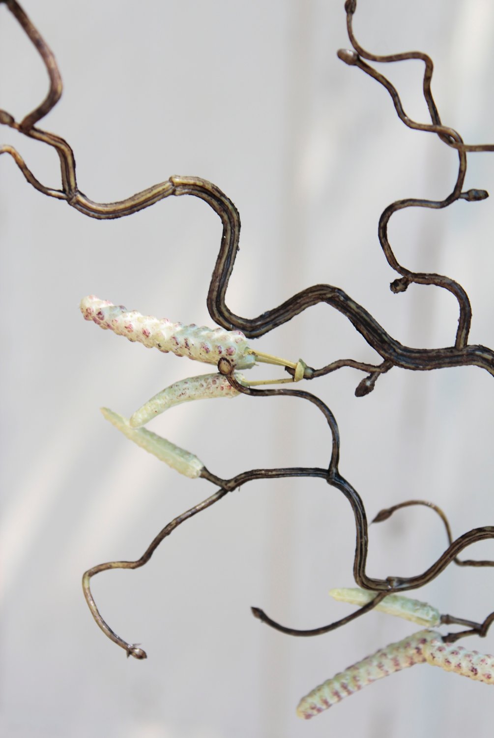 Artificial decorative twig 'birch', 67 cm, green