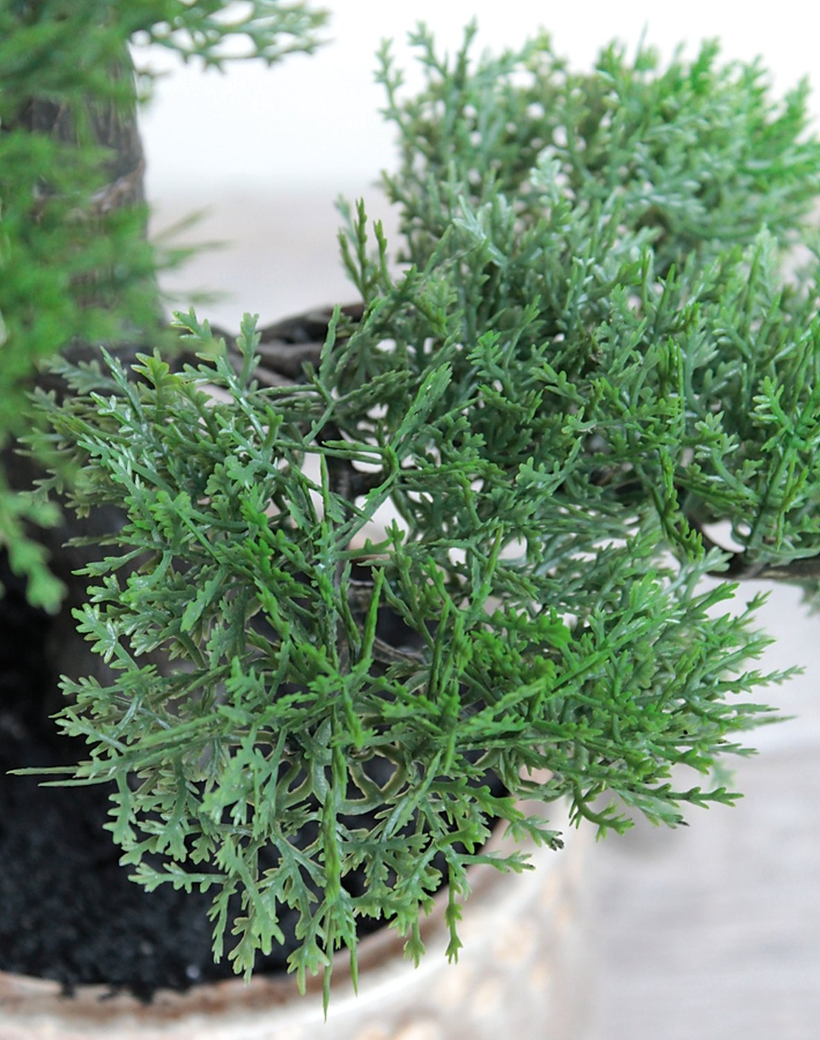 Künstliche Bonsai-Konifere in Keramiktopf, 36 cm, grün