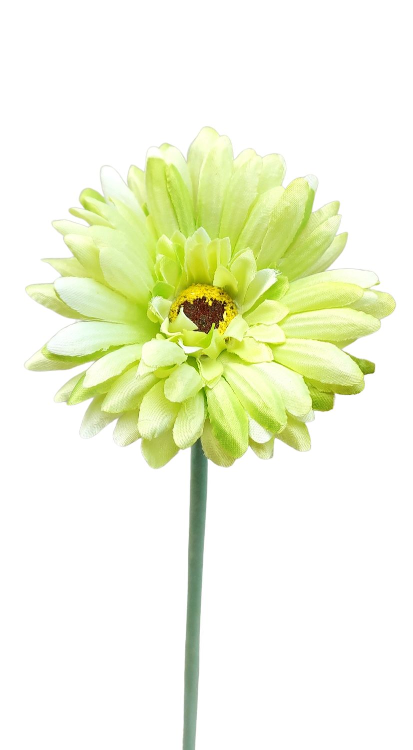Gerbera Kunstblume, 53 cm, Ø 8 cm, creme-gelb