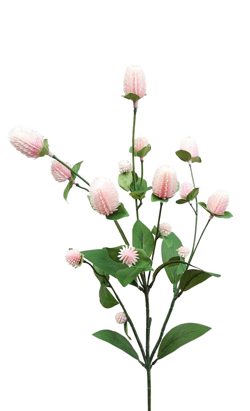 Cardo selvatico artificiale, 69 cm, rosa-bianco