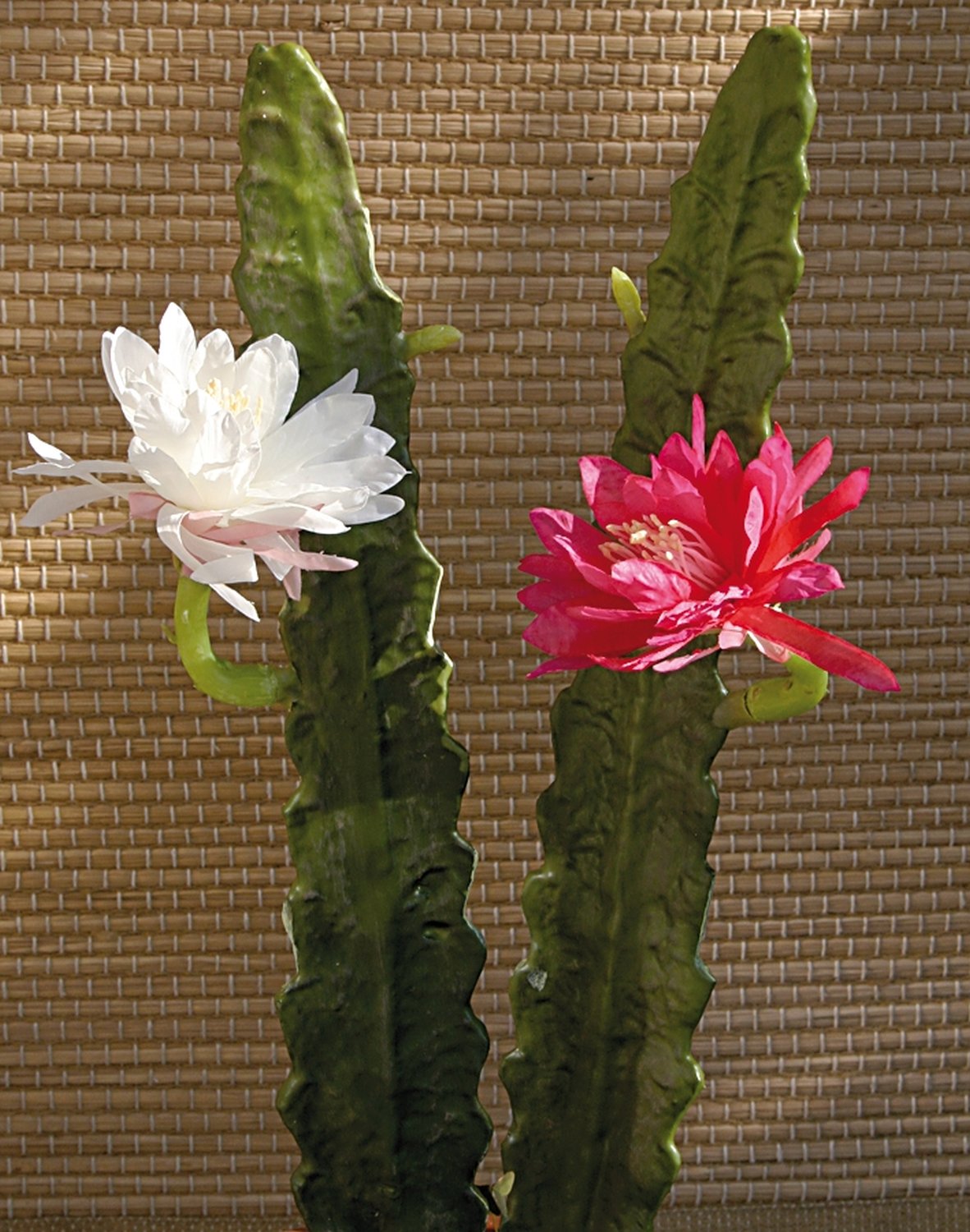 Artificial large-flowered cactus, 52 cm, pink