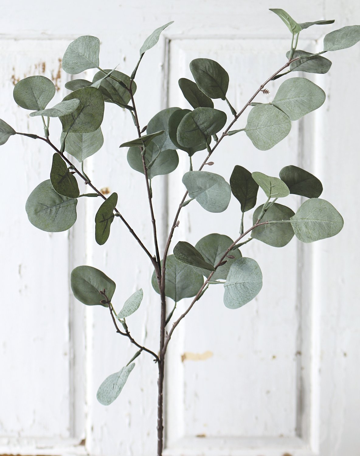 Faux eucalyptus stem, 73 cm, dark green