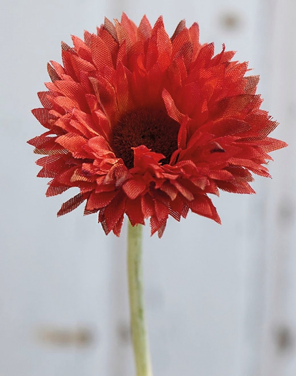 Künstliche Gerbera mit beflocktem Stiel, 46 cm, orange