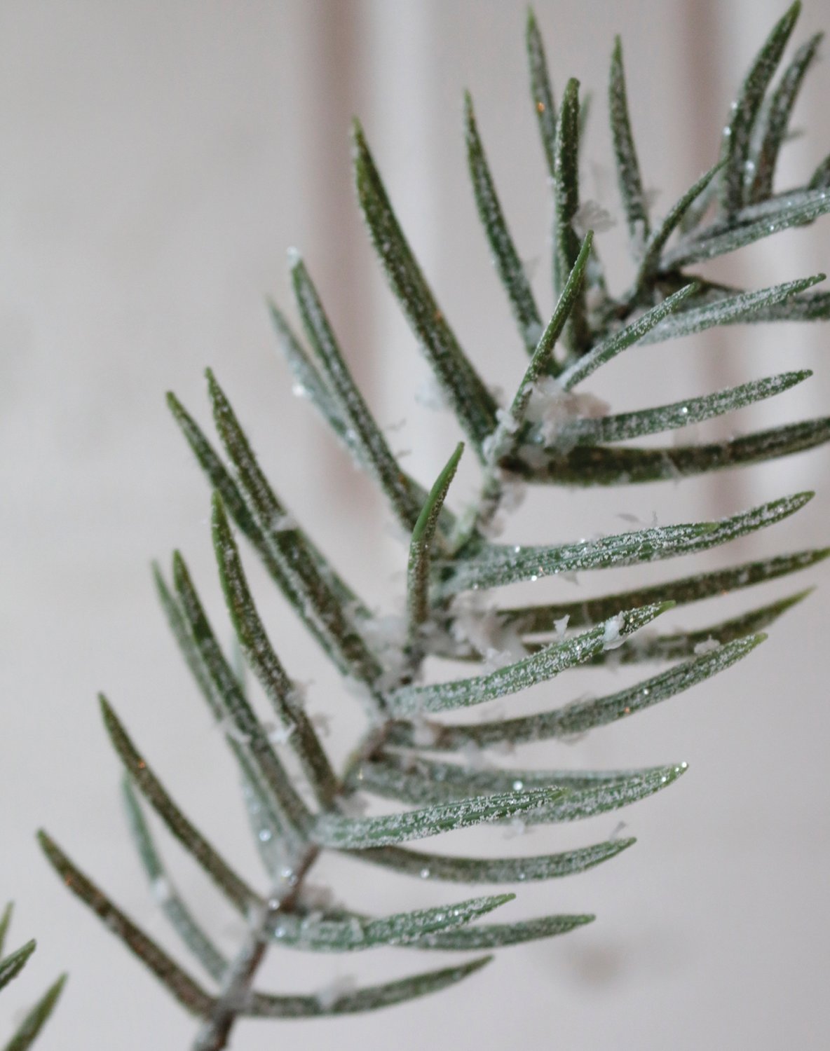 Faux cypress branch, 80 cm, frosted green