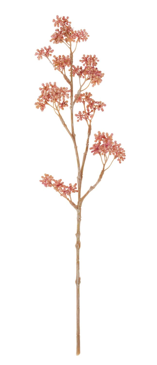 Artificial Callicarpa branch, 43 cm, pink
