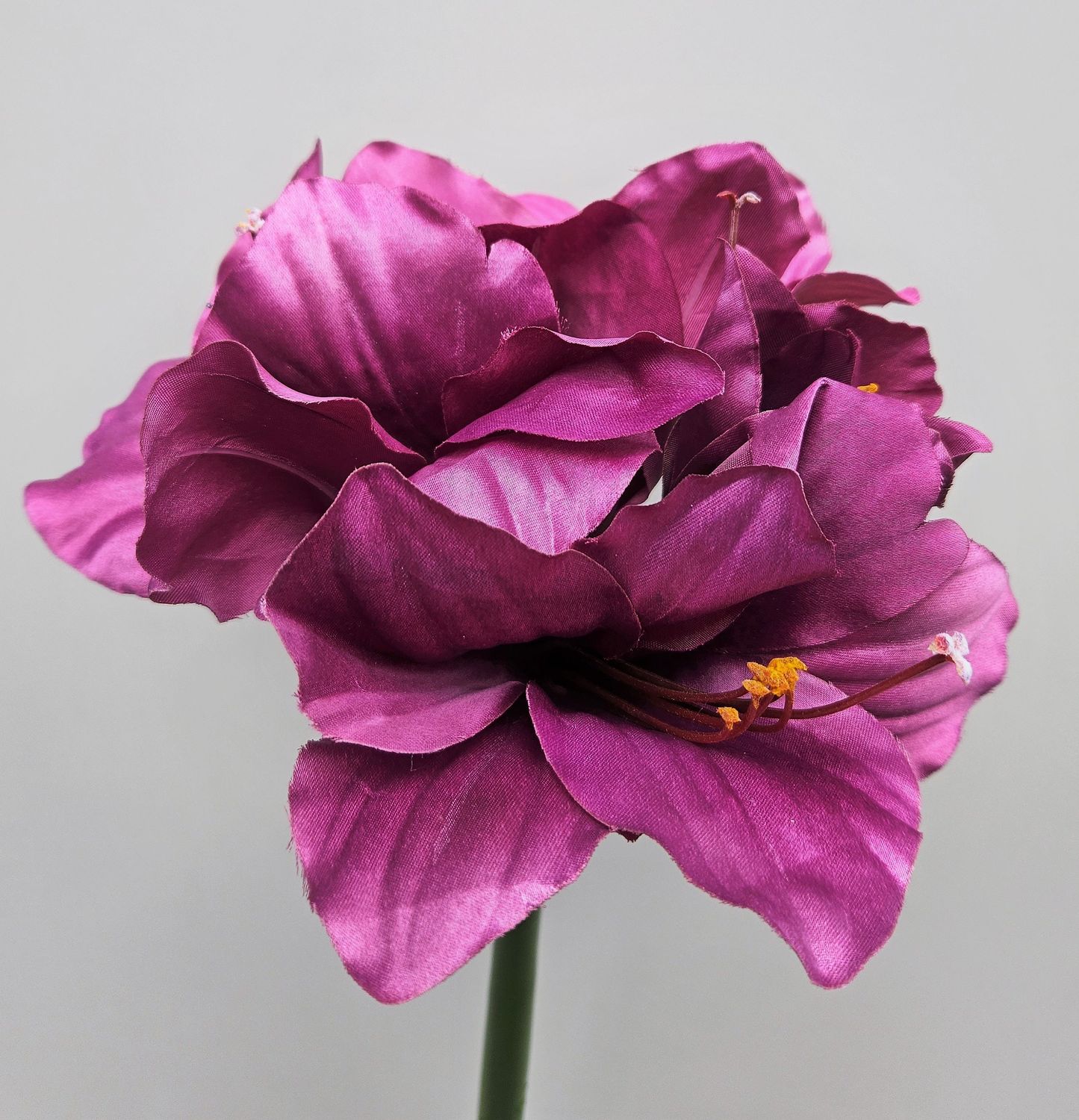 Artificial amaryllis, 70 cm, purple-sand