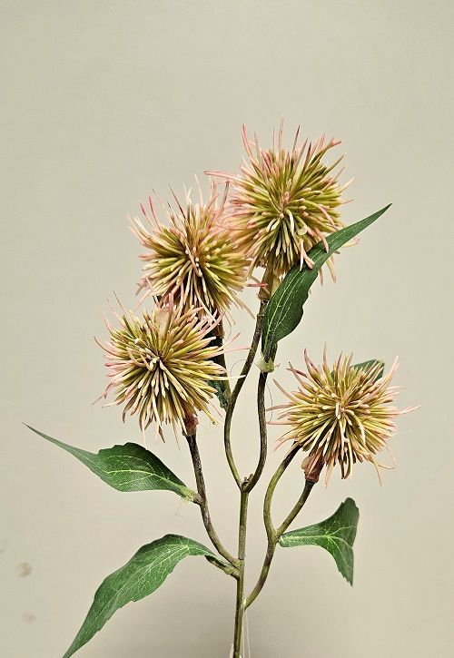 Kunstzweig Maronen, 32 cm, grün-rosa