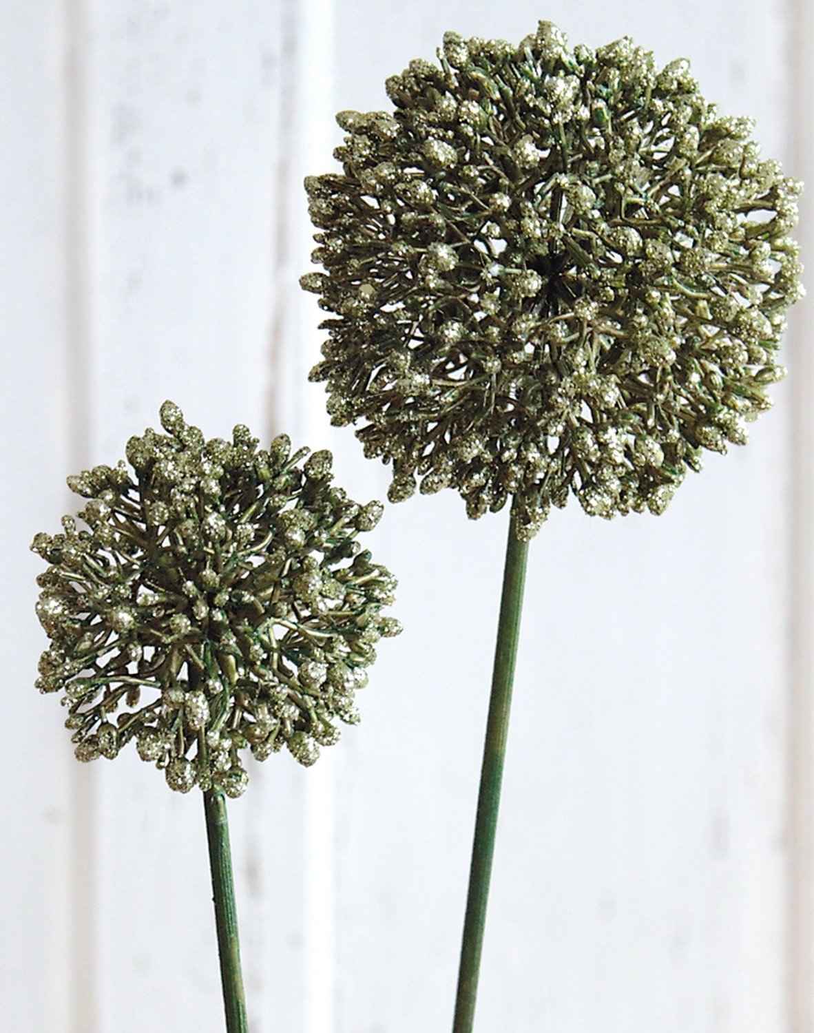 Künstlicher Allium, 45 cm, grün-gold