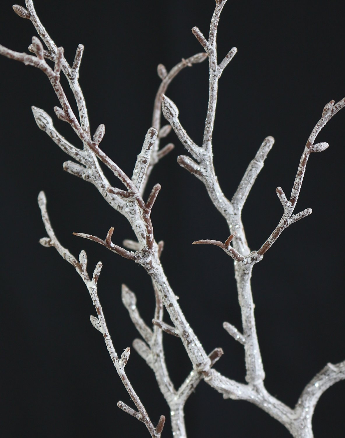 Künstlicher Dekozweig, 76 cm, frost-braun