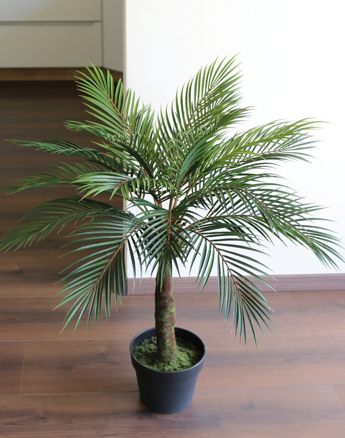 Faux palm tree, potted, 90 cm, green