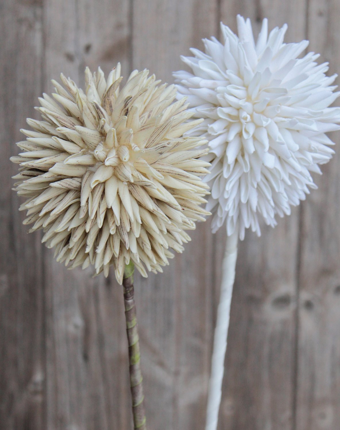 Künstlicher Soft flower 'Allium', 80 cm, pur weiß