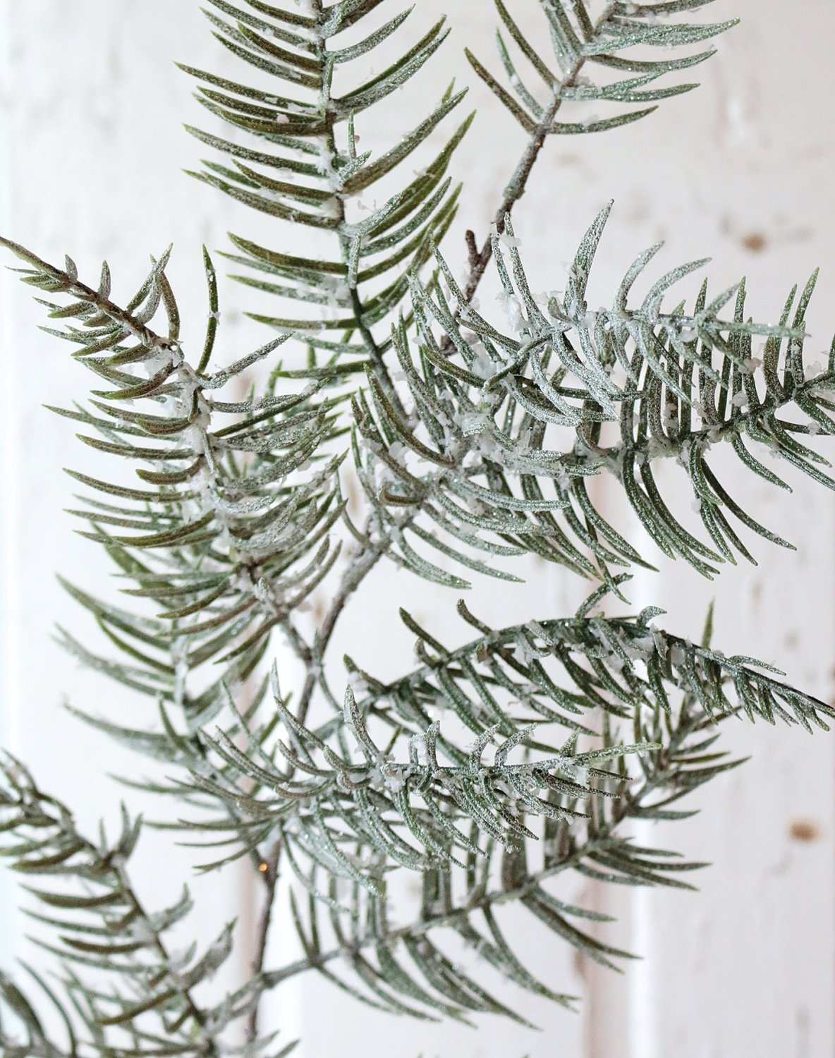 Künstlicher Zypressenzweig, 80 cm, frost-grün