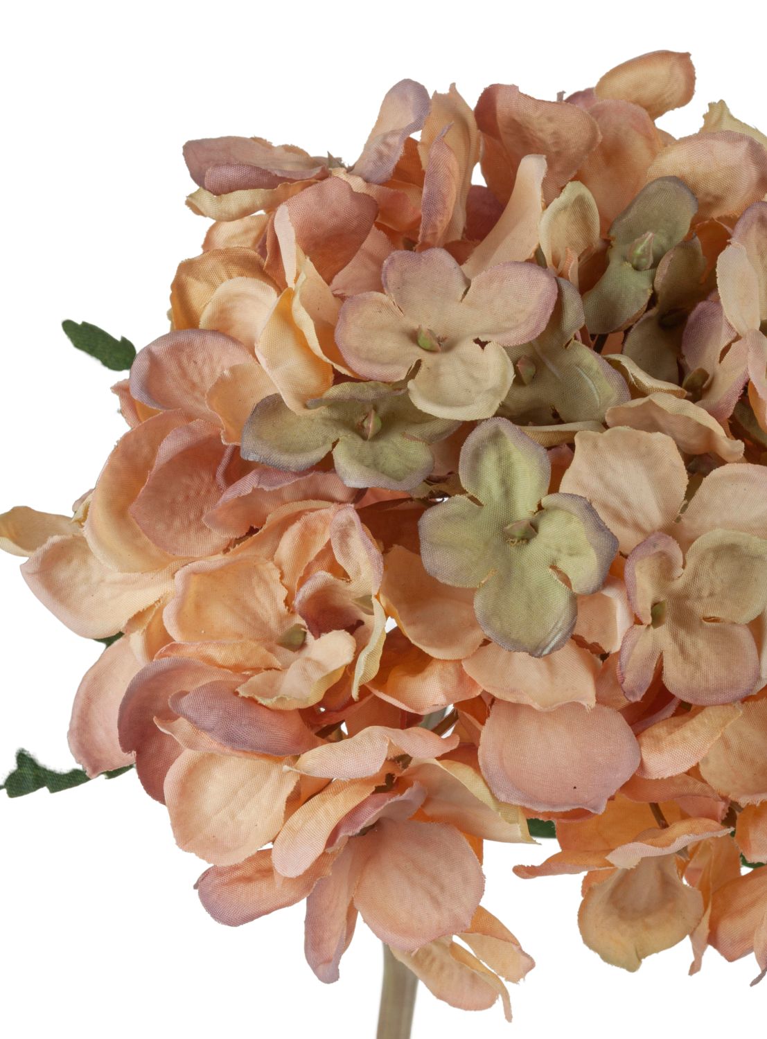 Faux flower hydrangea, 43 cm, dark pink-green