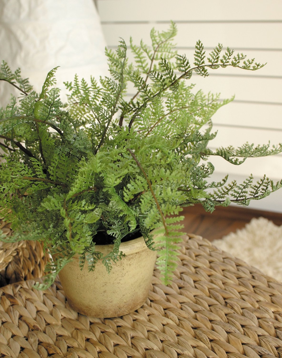 Artificial fern, potted, 20 cm, green