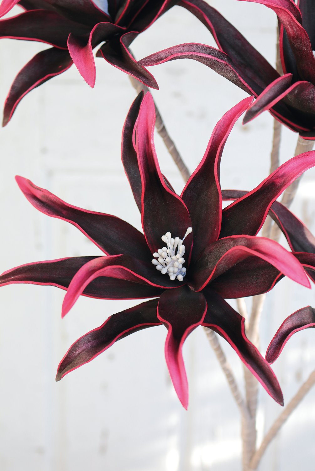 Artificial soft flower 'exotic', 5 flowers, 115 cm, trendy purple