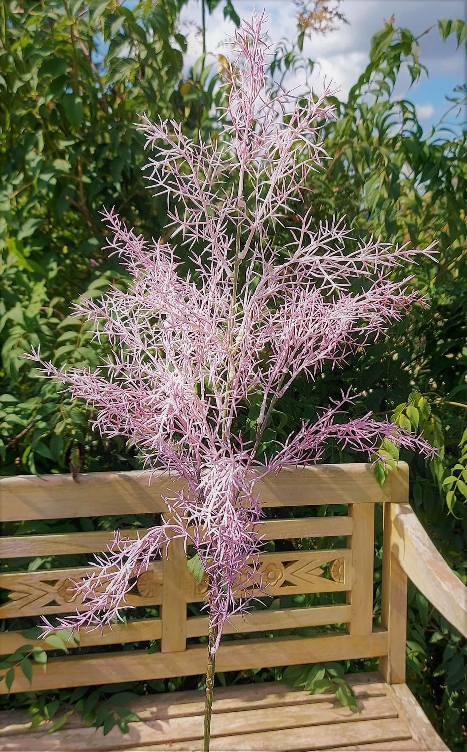 Artificial grass branch, 80 cm, light violet-dark violet