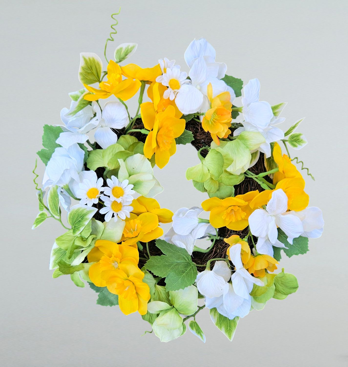 Kunst Narzissenkranz, Ø 38 cm, gelb