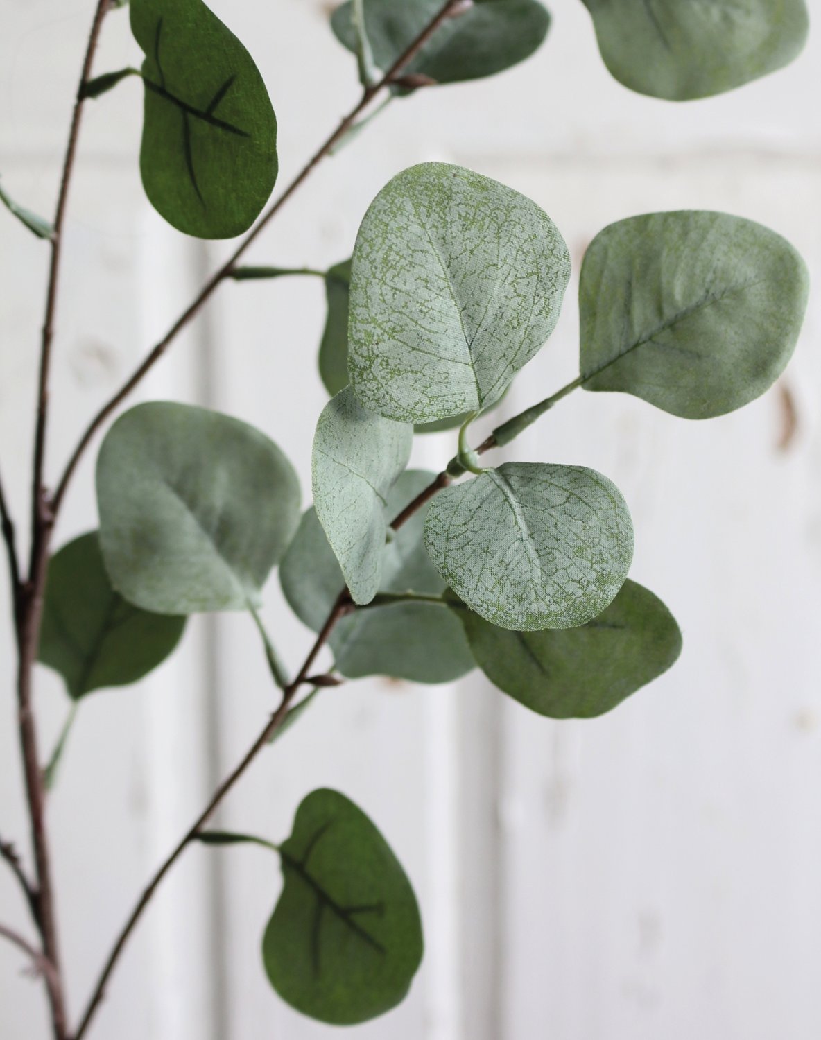 Faux eucalyptus stem, 91 cm, dark green