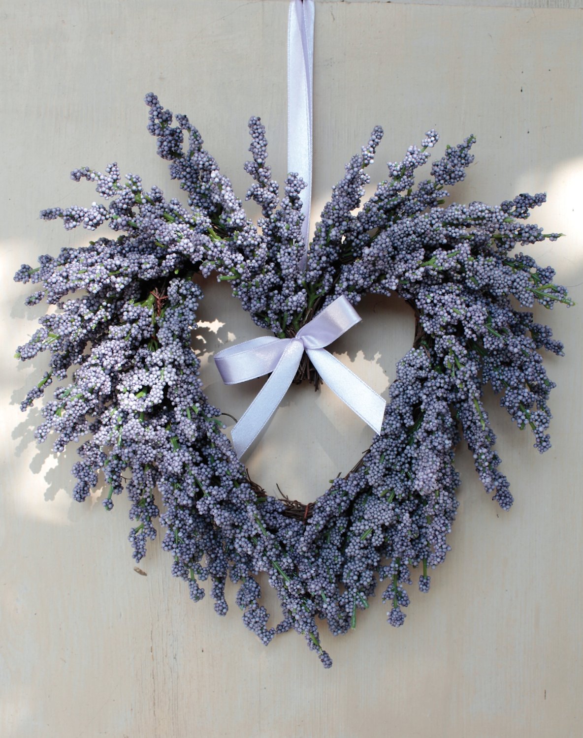 Künstliches Lavendelherz, Ø 22 cm, lavendel