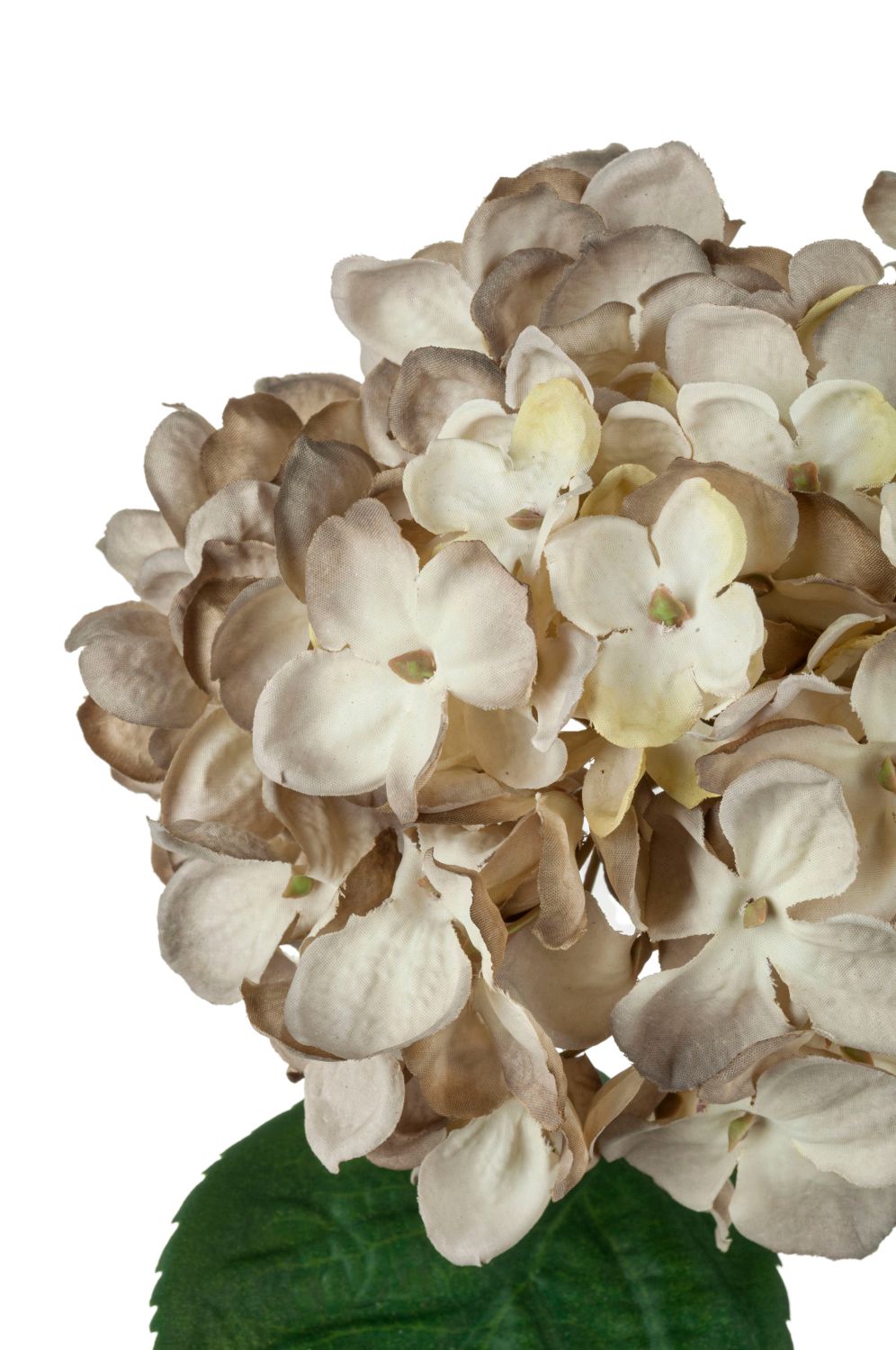 Artificial flower hydrangea, 43 cm, cream-brown