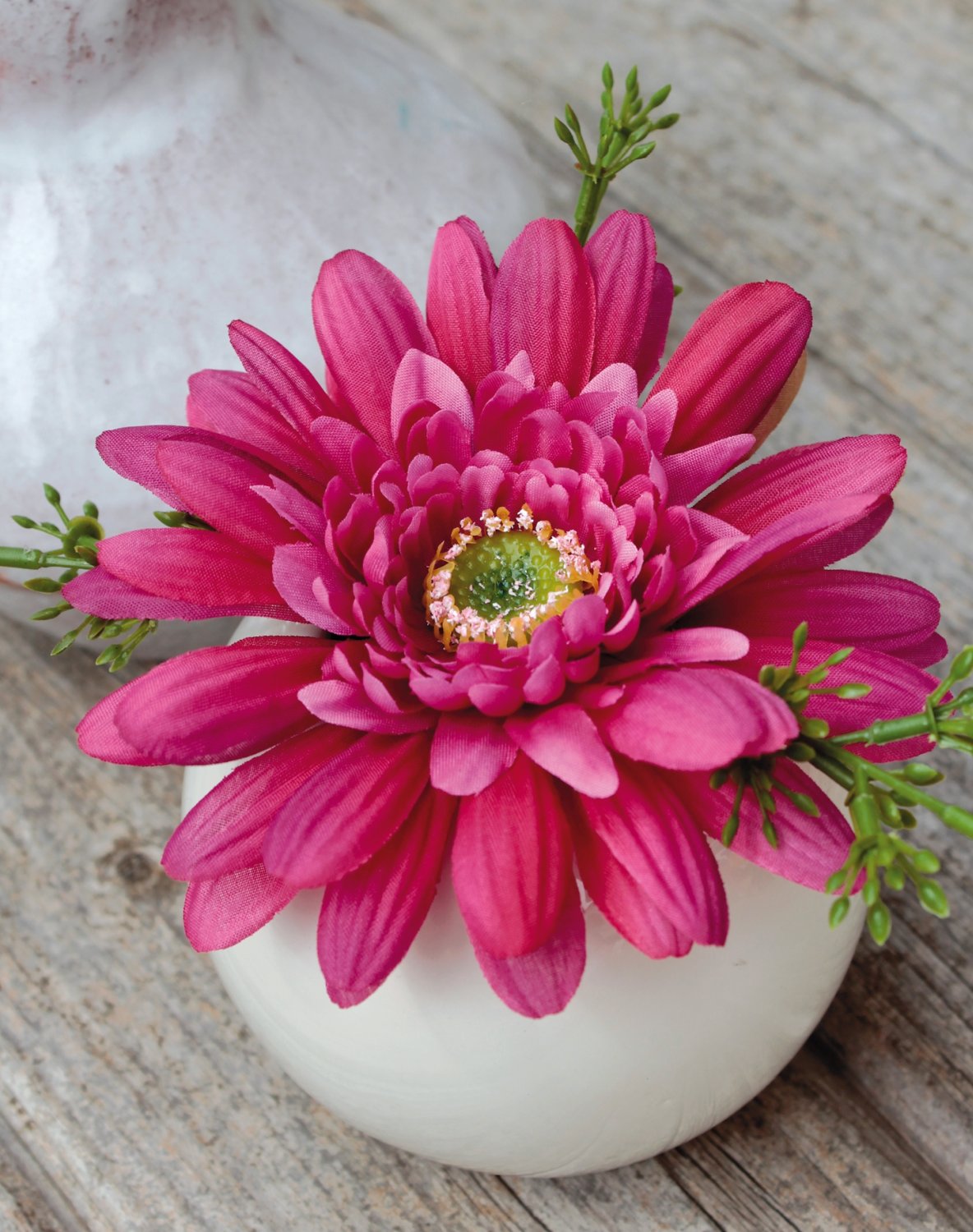 Künstliche Gerbera in Keramiktopf, 12 cm, pink