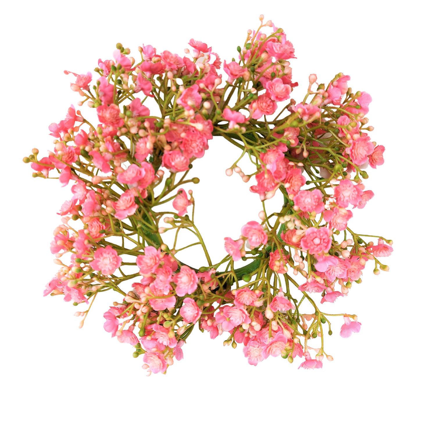 Artificial gypsophilia wreath, Ø 20 cm, antique pink