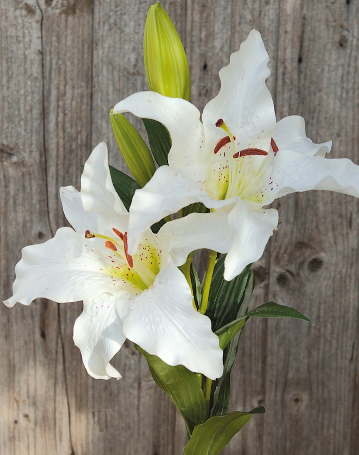12x Künstliche Lilien 35cm - Realistische Seidenblumen Stargazer Lilien