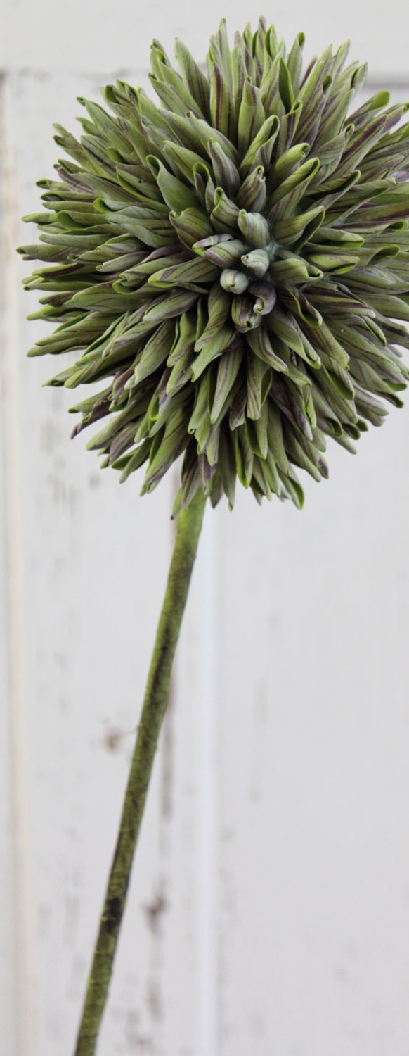 Artificial soft flower 'allium', 80 cm, green