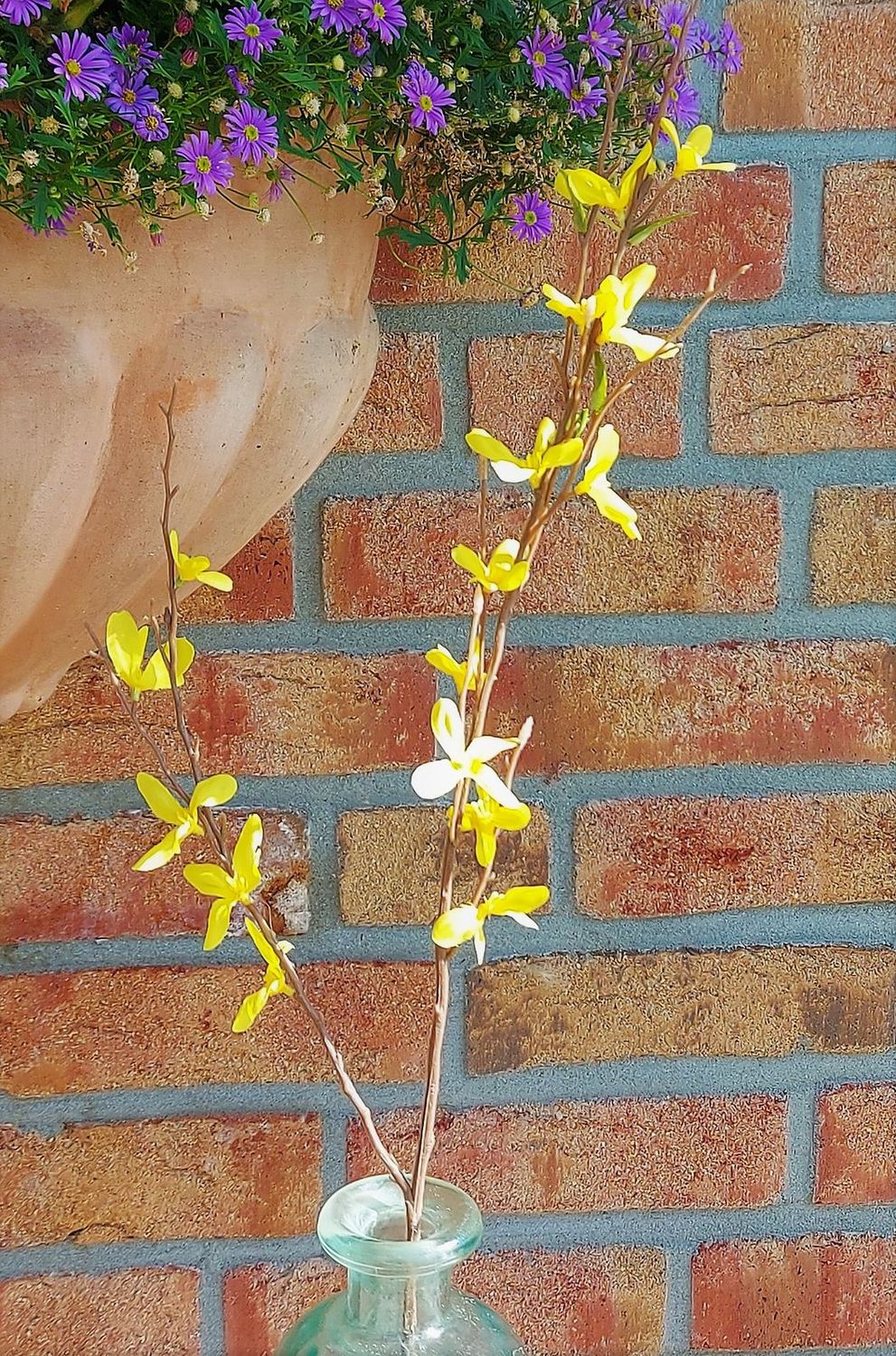 Kunstzweig Forsythien, 2-fach, 73 cm, gelb