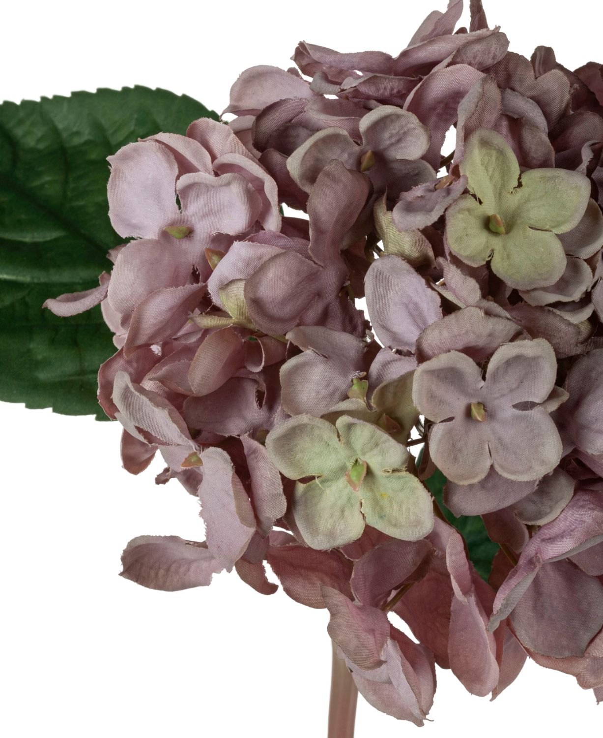 Artificial hydrangea, 43 cm, violet-green