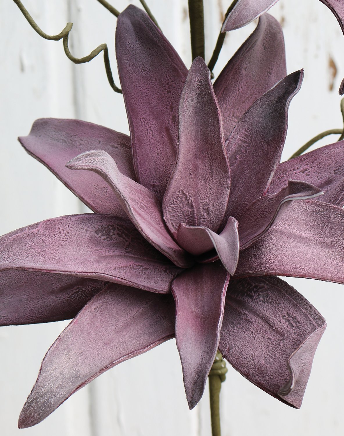 Künstlicher Soft flower 'Blütenzweig', 2 Blüten, 105 cm, dunkelviolett
