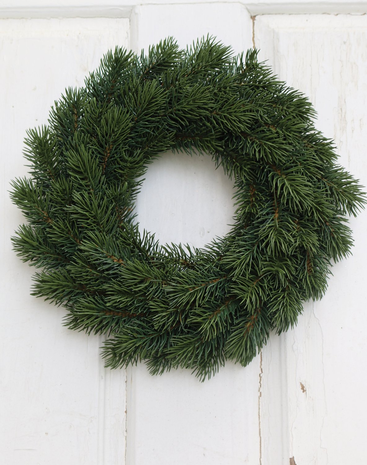 Künstlicher Tannenkranz Mit Reisig - Winterdeko Ca. 55 Cm Dunkelgrün