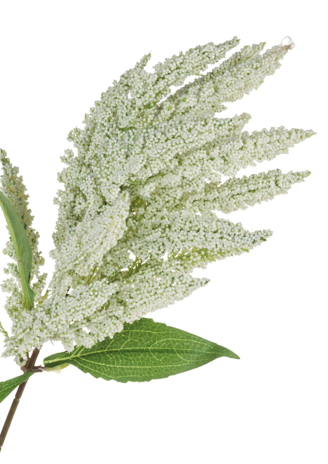 Fake amaranthus branch, 95 cm, white-green