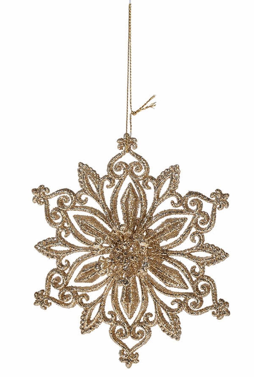 Cristallo di ghiaccio decorativo in acrilico, 2 pezzi, Ø 13 cm, champagne-camelia