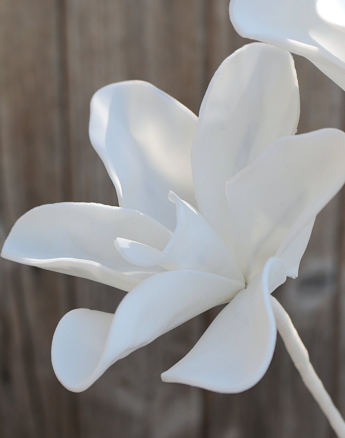 Artificial soft flower 'magnolia', 40 cm, pure white